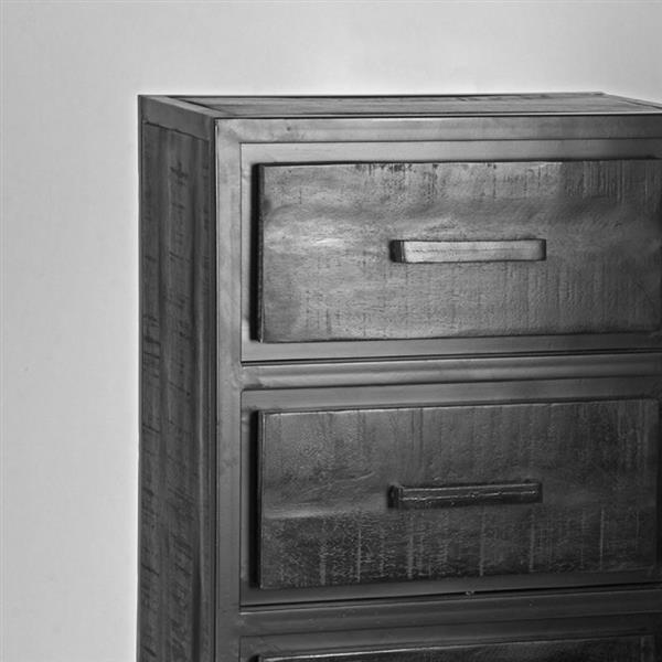 Grote foto ladekast chili 50x30x105 cm zwart mangohout huis en inrichting eettafels