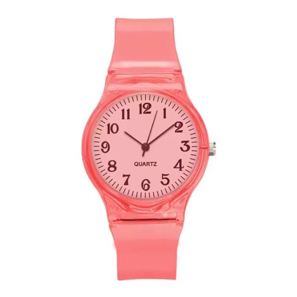 Grote foto jelly horloge voor dames kwarts uurwerk silicoon bandje rood kleding dames horloges