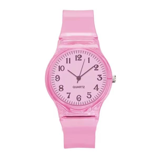 Grote foto jelly horloge voor dames kwarts uurwerk silicoon bandje roze kleding dames horloges