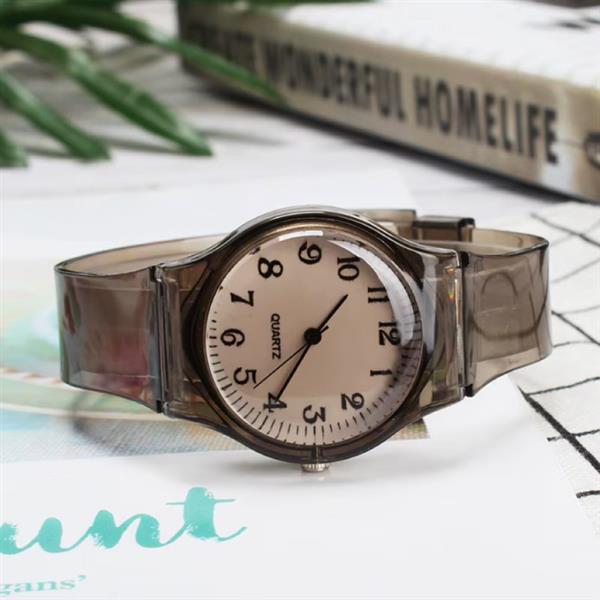 Grote foto jelly horloge voor dames kwarts uurwerk silicoon bandje roze kleding dames horloges