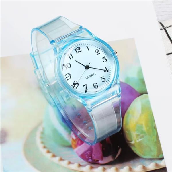 Grote foto jelly horloge voor dames kwarts uurwerk silicoon bandje paars kleding dames horloges