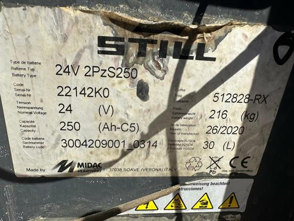 Grote foto vs 22130 elektrische meerijd palletwagen still lepels 2.400mm doe het zelf en verbouw hefwerktuigen