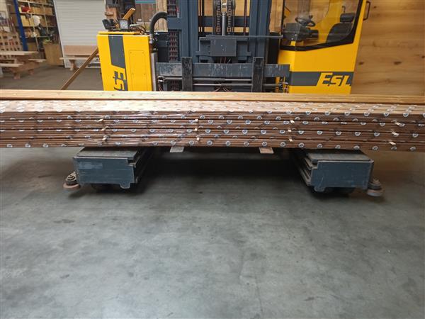 Grote foto 20x130mm 540cm thermo wood vuren triple rhombus doe het zelf en verbouw hout en planken