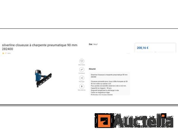 Grote foto groot pneumatisch frame spijkermachine 90 mm silverline doe het zelf en verbouw gereedschappen en machines