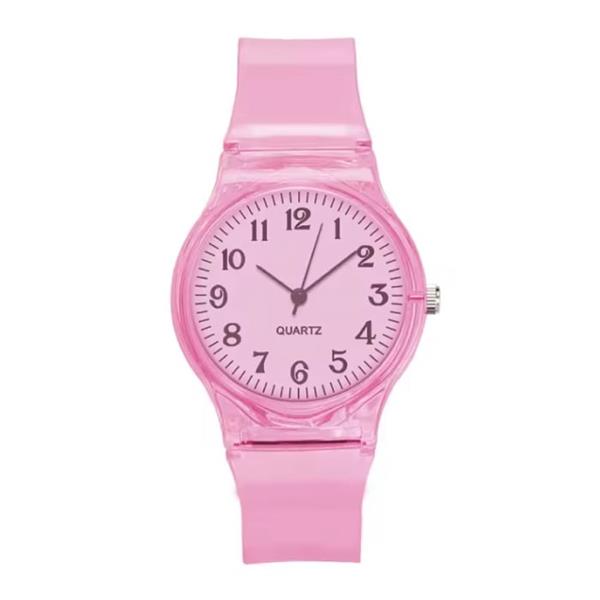 Grote foto jelly horloge voor dames kwarts uurwerk silicoon bandje roze kleding dames horloges