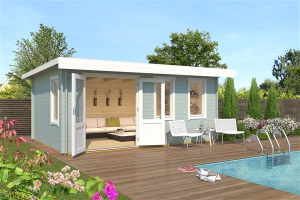 Grote foto nieuw modern houten tuinhuis baruda 53 tuin en terras tuinhuisjes en blokhutten