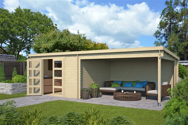Grote foto blokhut met overkapping olenka 710x330 tuin en terras tuinhuisjes en blokhutten