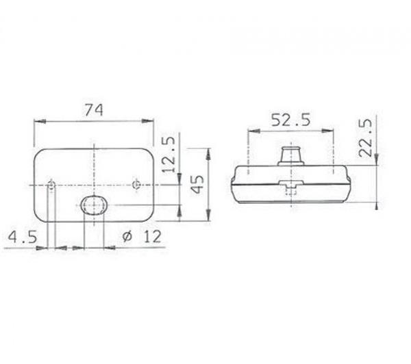 Grote foto jokon breedtelicht pl130 rechthoekig opbouw wit caravans en kamperen caravan accessoires