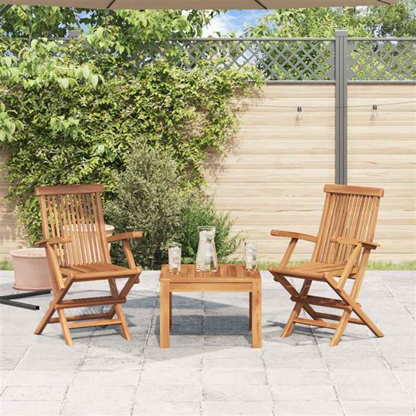 Grote foto vidaxl tuinstoelen inklapbaar 2 st massief teakhout tuin en terras tuinmeubelen