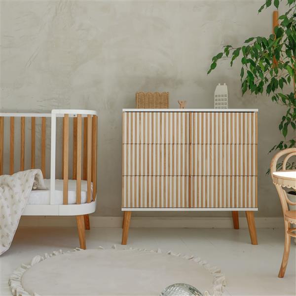 Grote foto commode bambi mundo wit wit front wit eiken kinderen en baby complete kinderkamers