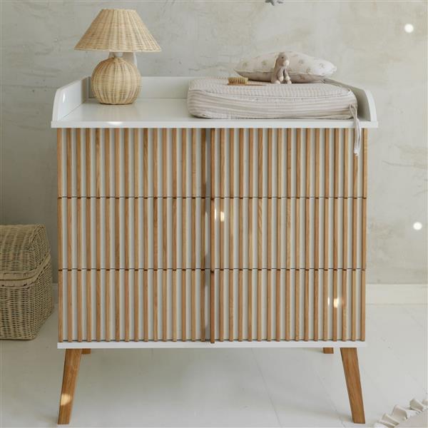 Grote foto commode bambi mundo wit wit front wit eiken kinderen en baby complete kinderkamers