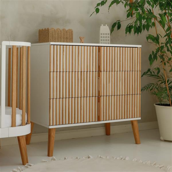 Grote foto commode bambi mundo wit wit front wit eiken kinderen en baby complete kinderkamers