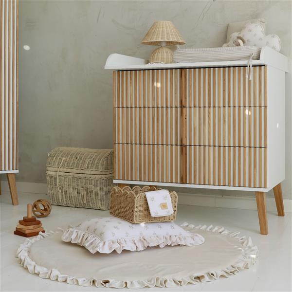 Grote foto commode bambi mundo wit wit front wit eiken kinderen en baby complete kinderkamers