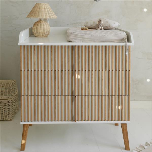 Grote foto commode bambi mundo wit wit front wit eiken kinderen en baby complete kinderkamers