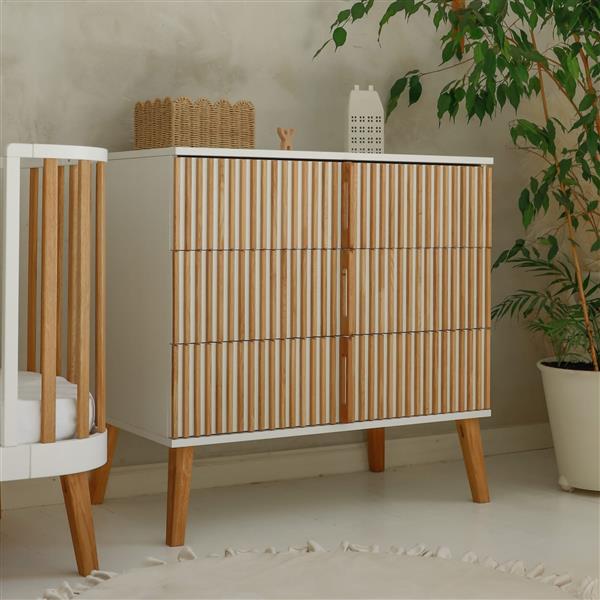 Grote foto commode bambi mundo wit wit front wit eiken kinderen en baby complete kinderkamers