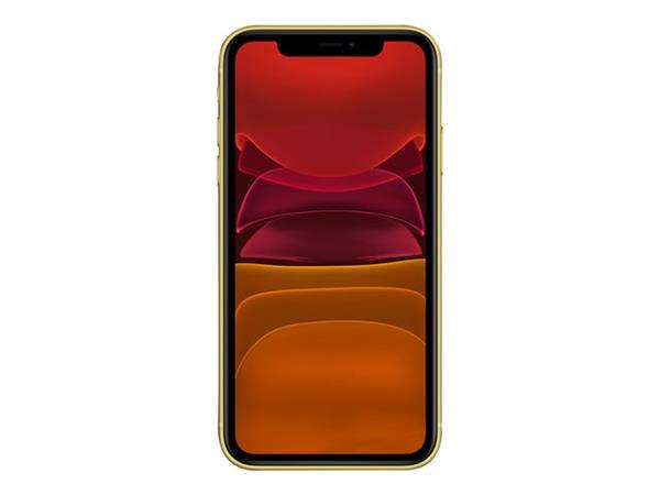 Grote foto apple iphone 11 yellow smartphone telecommunicatie apple iphone