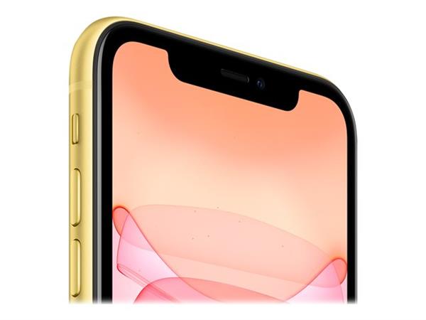 Grote foto apple iphone 11 yellow smartphone telecommunicatie apple iphone