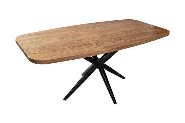 Grote foto eettafel lagos 180x90x76 cm acaciahout metaal huis en inrichting eettafels