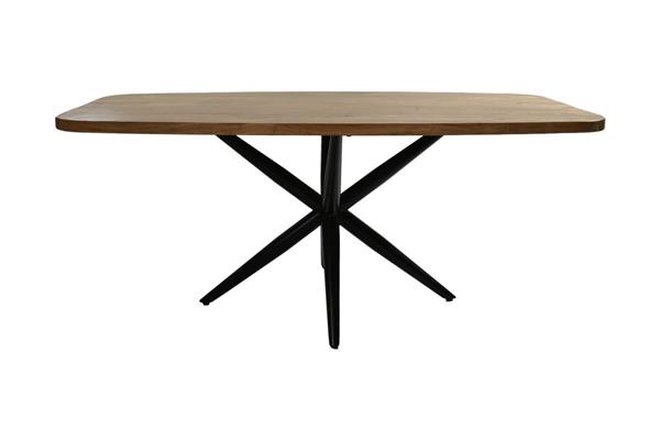 Grote foto eettafel lagos 180x90x76 cm acaciahout metaal huis en inrichting eettafels