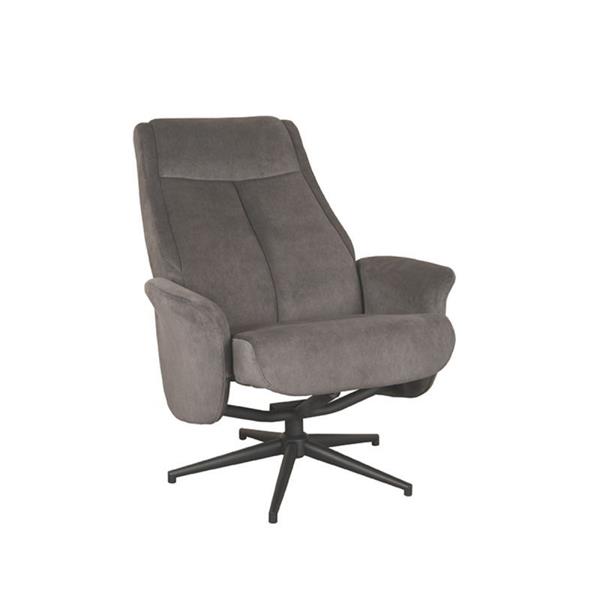 Grote foto relaxfauteuil bergen 77x76x105 cm antraciet cosmo zwart metaal huis en inrichting eettafels