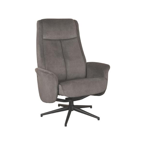 Grote foto relaxfauteuil bergen 77x76x105 cm antraciet cosmo zwart metaal huis en inrichting eettafels