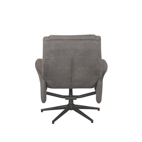 Grote foto relaxfauteuil bergen 77x76x105 cm antraciet cosmo zwart metaal huis en inrichting eettafels