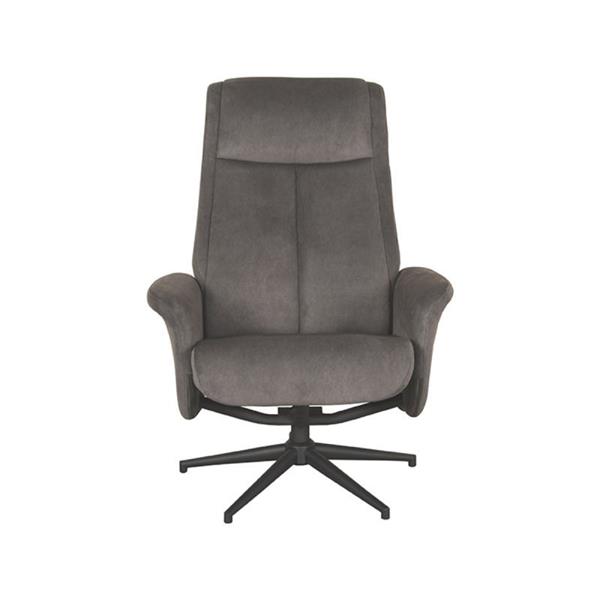 Grote foto relaxfauteuil bergen 77x76x105 cm antraciet cosmo zwart metaal huis en inrichting eettafels