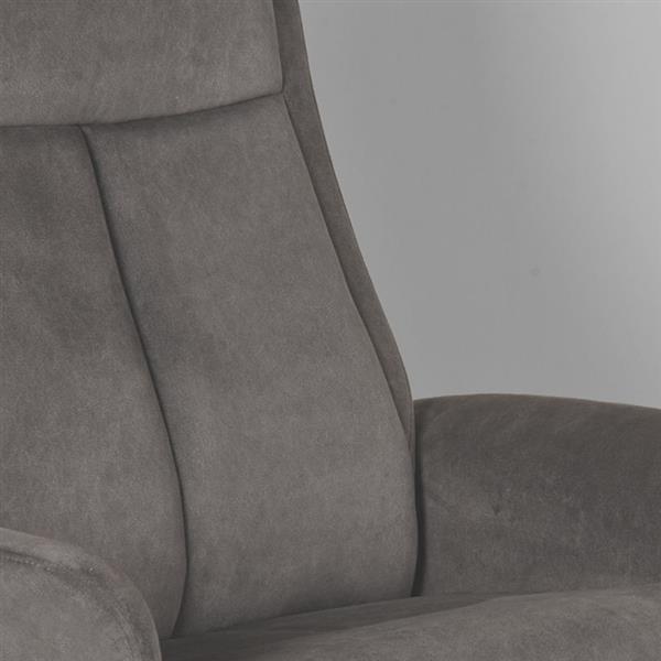Grote foto relaxfauteuil bergen 77x76x105 cm antraciet cosmo zwart metaal huis en inrichting eettafels