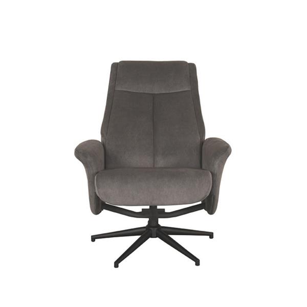 Grote foto relaxfauteuil bergen 77x76x105 cm antraciet cosmo zwart metaal huis en inrichting eettafels
