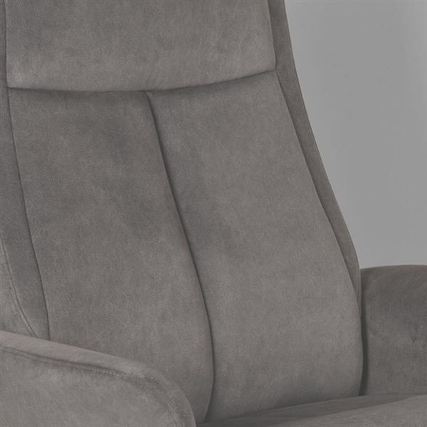 Grote foto relaxfauteuil bergen hocker 77x76x105 cm antraciet cosmo zwart metaal huis en inrichting eettafels