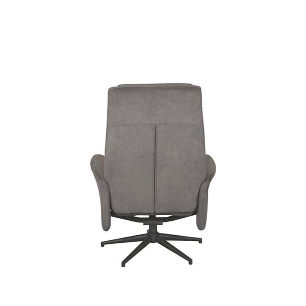 Grote foto relaxfauteuil bergen hocker 77x76x105 cm antraciet cosmo zwart metaal huis en inrichting eettafels