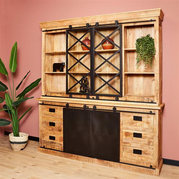 Grote foto buffetkast fresno xxl 200x45x220 cm huis en inrichting eettafels