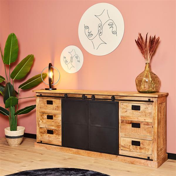 Grote foto dressoir fresno 200x45x90 cm huis en inrichting eettafels