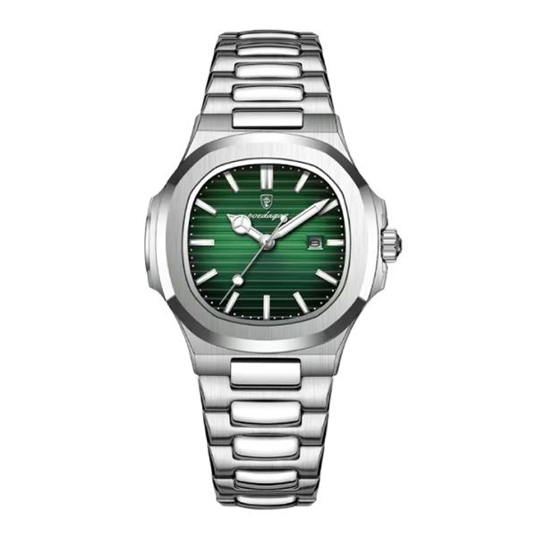 Grote foto luxe vierkant kwarts horloge 3 atm waterdicht lichtgevend heren dames unisex roestvrij staal zil kleding dames horloges