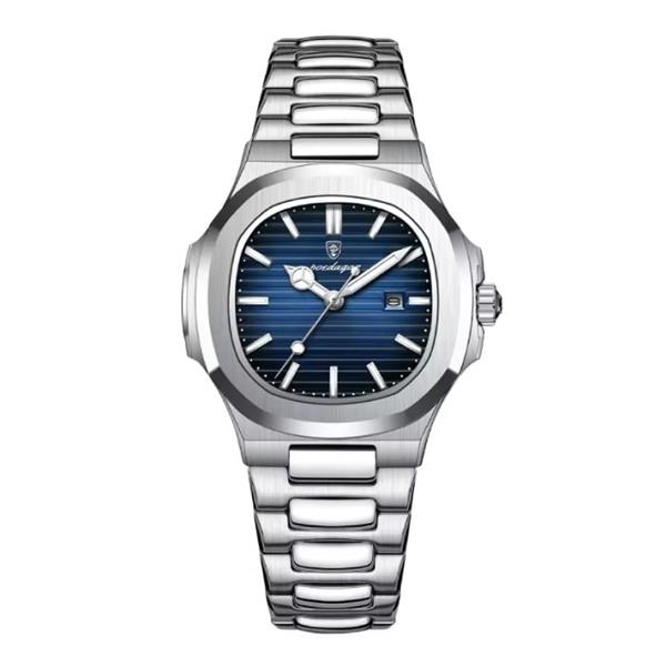 Grote foto luxe vierkant kwarts horloge 3 atm waterdicht lichtgevend heren dames unisex roestvrij staal zil kleding dames horloges