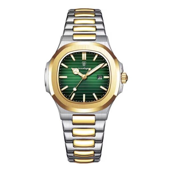 Grote foto luxe vierkant kwarts horloge 3 atm waterdicht lichtgevend heren dames unisex roestvrij staal gou kleding dames horloges