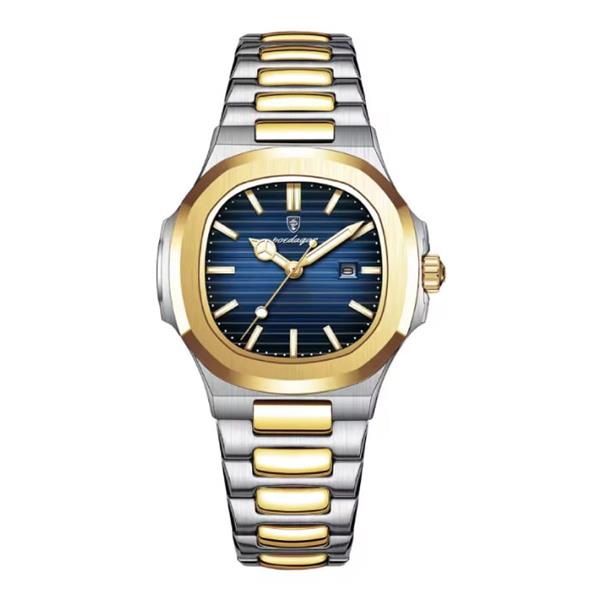 Grote foto luxe vierkant kwarts horloge 3 atm waterdicht lichtgevend heren dames unisex roestvrij staal gou kleding dames horloges