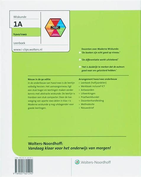 Grote foto moderne wiskunde 1a havo vwo boeken wetenschap