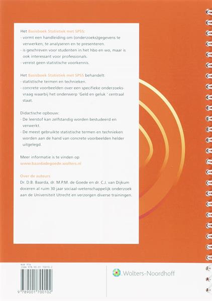 Grote foto basisboek statistiek met spss boeken wetenschap