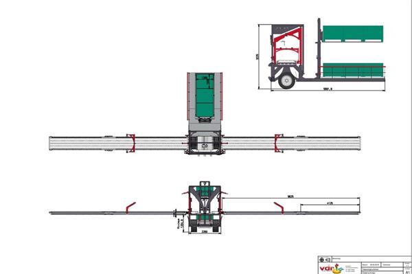 Grote foto vdr oogstband voor bloemen met platform agrarisch aanhangwagens