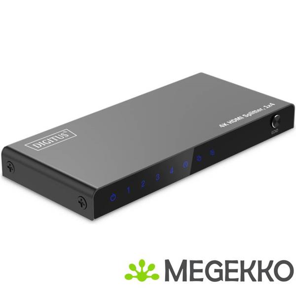 Grote foto digitus ds 55337 video splitter hdmi 4x hdmi computers en software videokaarten