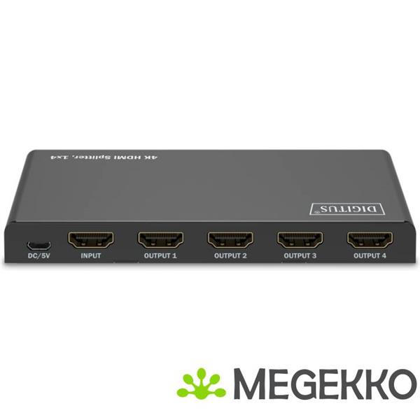 Grote foto digitus ds 55337 video splitter hdmi 4x hdmi computers en software videokaarten