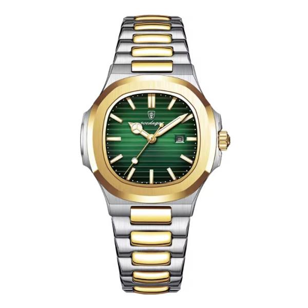 Grote foto luxe vierkant kwarts horloge 3 atm waterdicht lichtgevend heren dames unisex roestvrij staal gou kleding dames horloges