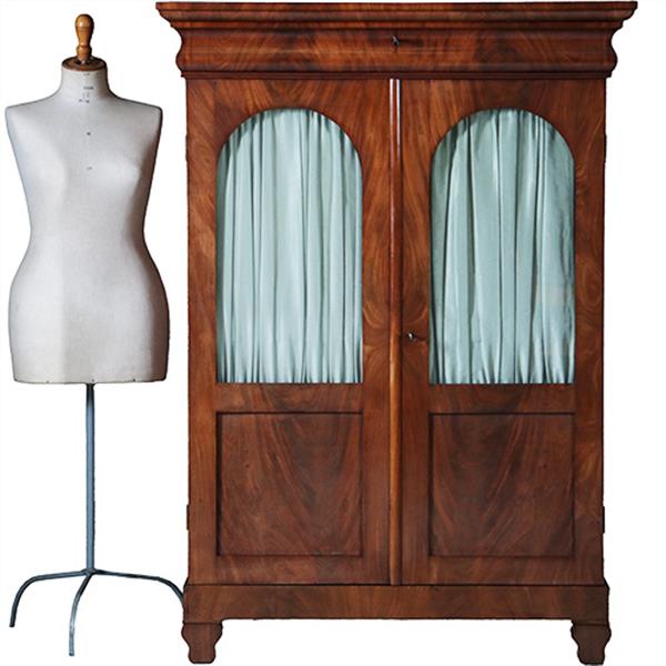 Grote foto biedermeier boekenkastje met getoogde ruiten uitneembare bespanning ca 1830 mahonie no.280320 antiek en kunst stoelen en banken