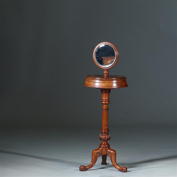 Grote foto gentlemens shaving stand hoogte verstelbaar en roterend opbergvak ca 1875 no.271720 antiek en kunst stoelen en banken