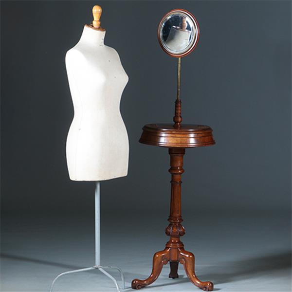 Grote foto gentlemens shaving stand hoogte verstelbaar en roterend opbergvak ca 1875 no.271720 antiek en kunst stoelen en banken