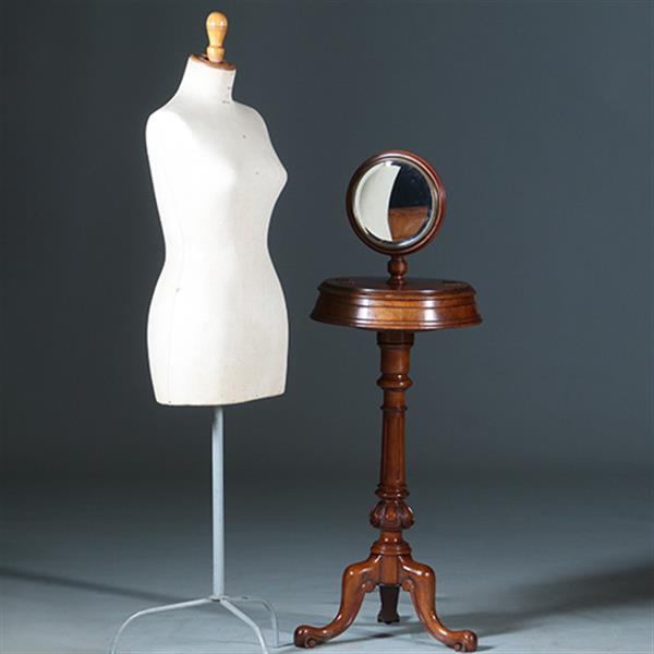 Grote foto gentlemens shaving stand hoogte verstelbaar en roterend opbergvak ca 1875 no.271720 antiek en kunst stoelen en banken