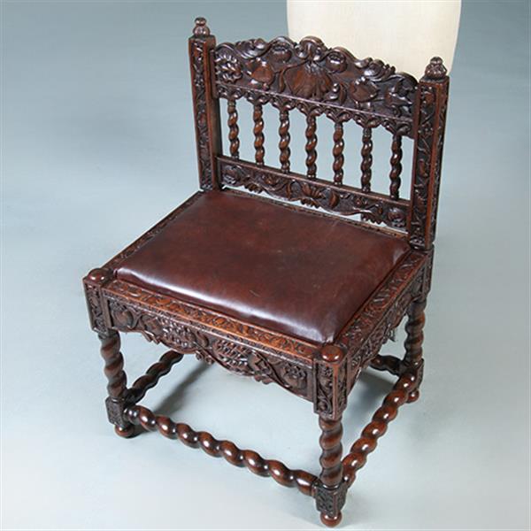Grote foto koloniale stoel ca 1700 incl bekleding naar wens no.280305 antiek en kunst stoelen en banken