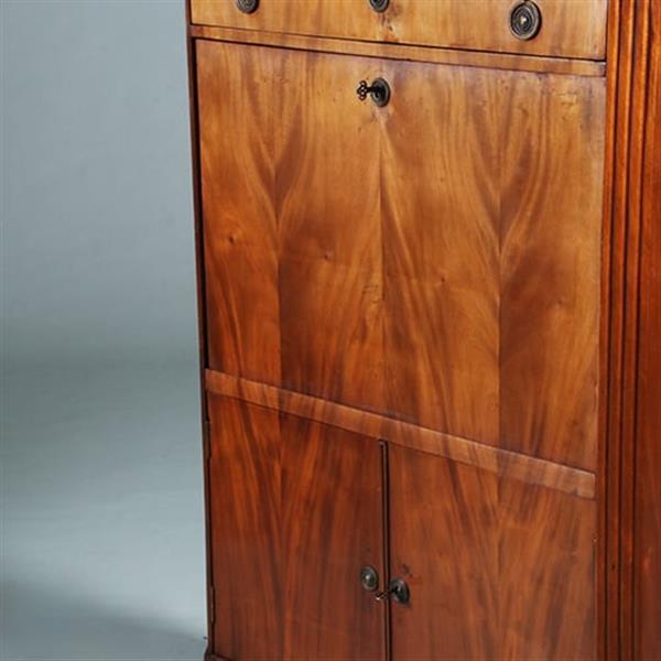 Grote foto blonde mahonie louis seize secretaire abattant ca. 1800 no.280345 antiek en kunst overige in antiek gebruiksvoorwerpen