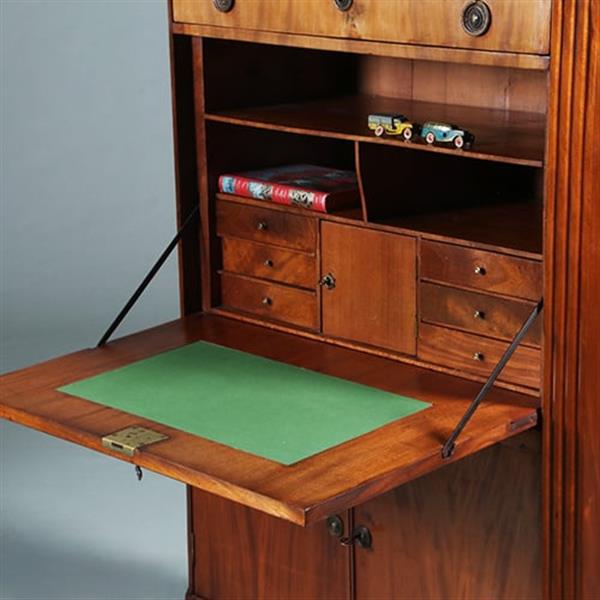 Grote foto blonde mahonie louis seize secretaire abattant ca. 1800 no.280345 antiek en kunst overige in antiek gebruiksvoorwerpen